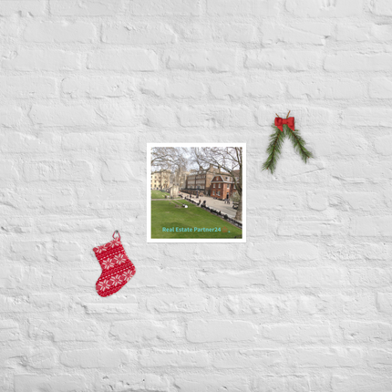 Beautiful Park Photo paper poster with realestatepartner24 with house Logo