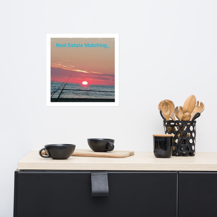 Beutiful Photo paper poster with Real Estate Matching Logo