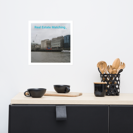 Beautiful Place Photo paper poster with Real Estate Matching Logo