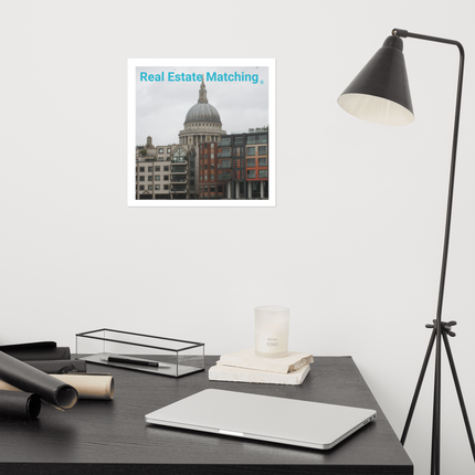 St. Paul's Cathedral Photo paper poster with Real Estate Matching Logo