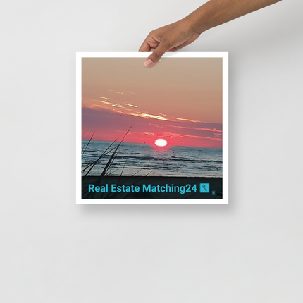 Beutiful Photo paper poster with Real Estate Matching24 Logo