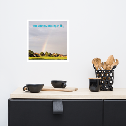 The Rainbow Sinari Photo paper poster with Real Estate Matching24 Logo