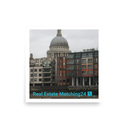 St. Paul's Cathedral Photo paper poster with Real Estate Matching24 Logo