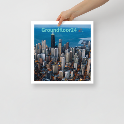 Beutiful Sinari Photo paper poster with Groundfloor24 Logo