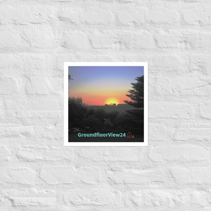 Beautiful Sunset Sinari Photo paper poster with groundfloorview24 with House Logo