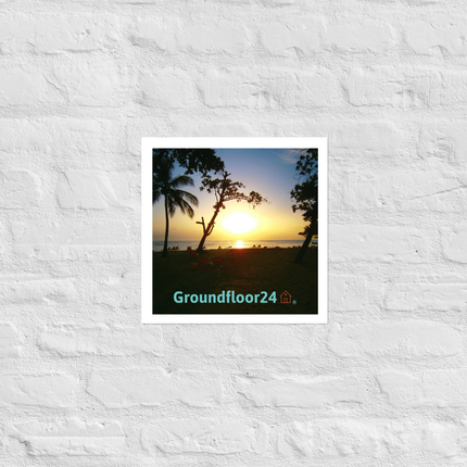 Beautiful Sea View Photo paper poster with Groundfloor24 without House Logo
