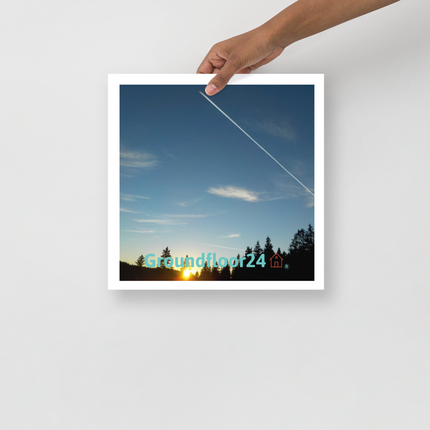 Attractive Sinari Photo paper poster with Groundfloor24 with House Logo