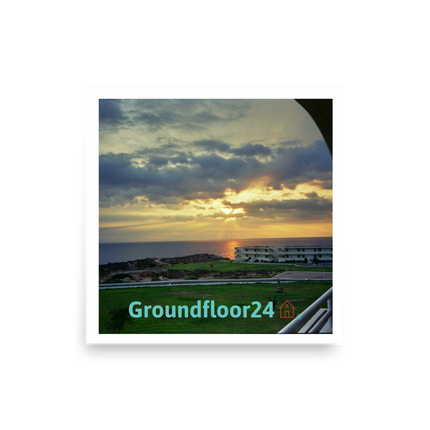 Natural View Photo paper poster with Groundfloor24 with House Logo