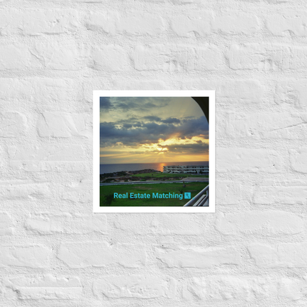 Natural View Photo paper poster with realestatematching with key Logo