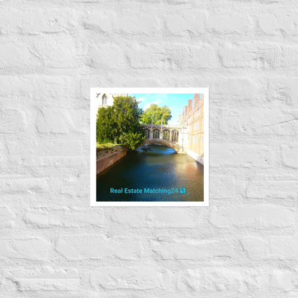 Beautiful Canel Photo paper poster with realestatematching24 with key Logo