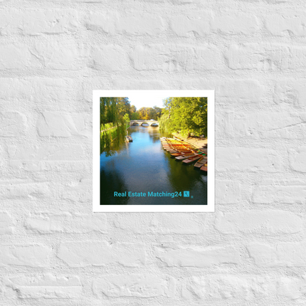 Beautiful Nature Photo paper poster with realestatematching24 with key Logo