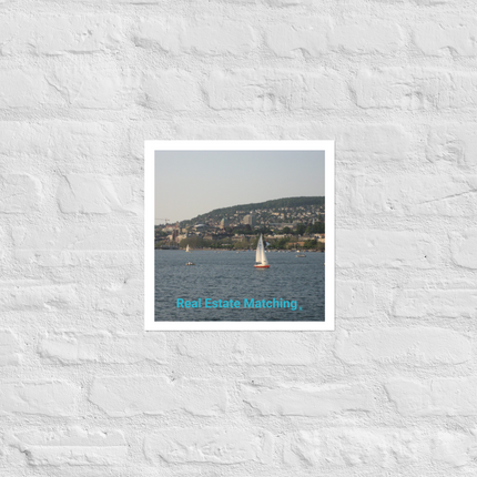 Beautiful River & Hills Sinari Photo paper poster with realestatematching without key Logo