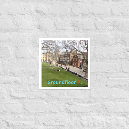 Beautiful Park Photo paper poster with Groundfloor with House Logo