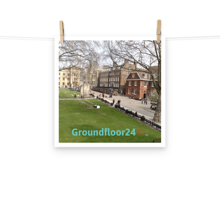 Beautiful Park Photo paper poster with Groundfloor24 with House Logo