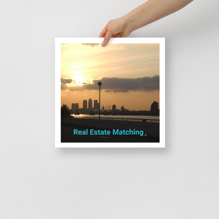 Majestic Sunset Photo paper poster with realestatematching without key Logo