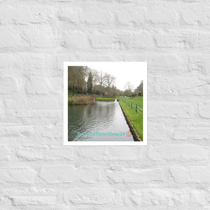 Lakeside Beauty Photo paper poster with groundfloorview24 with House Logo