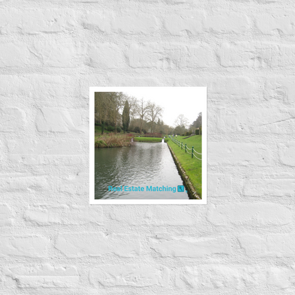Lakeside Beauty Photo paper poster with realestatematching with key Logo