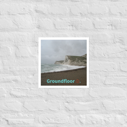 Waves and Sand Photo paper poster with Groundfloor with House Logo