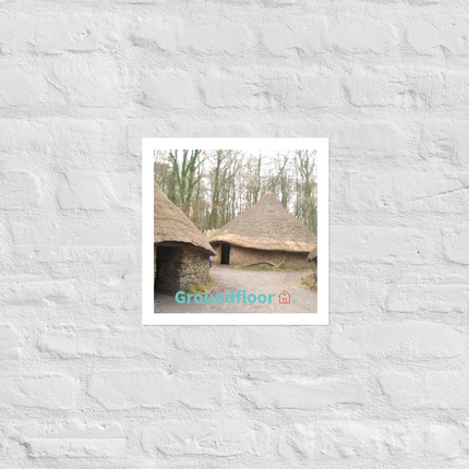 Village Charm Photo paper poster with Groundfloor with House Logo