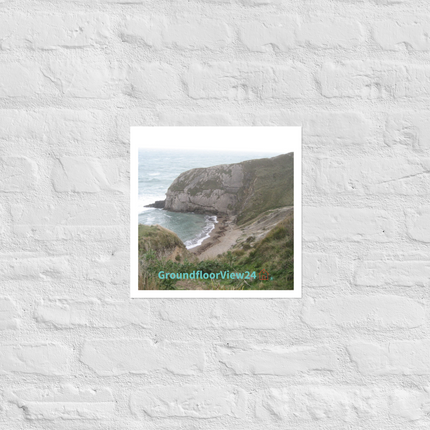 Sea & Hills Photo paper poster with groundfloorview24 with House Logo