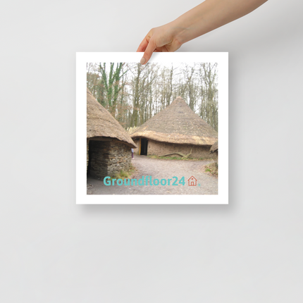 Village Charm Photo paper poster with Groundfloor24 with House Logo