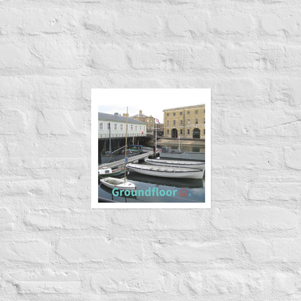 Boat on Water Photo paper poster with Groundfloor with House Logo
