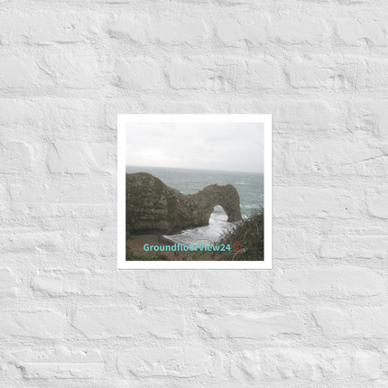 Coastal Escape Photo paper poster with groundfloorview24 with House Logo