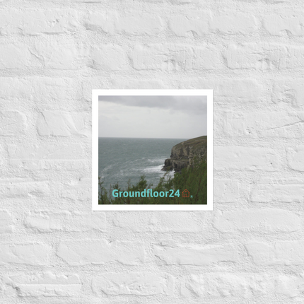 Seaside Serenity Photo paper poster with Groundfloor24 with House Logo