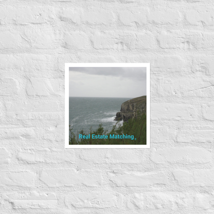 Seaside Serenity Photo paper poster with realestatematching without key Logo