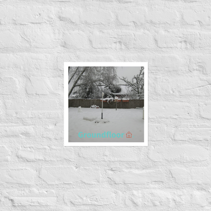 Winter Wonderland Photo paper poster with Groundfloor with House Logo