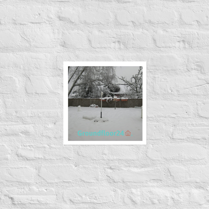 Winter Wonderland Photo paper poster with Groundfloor24 with House Logo
