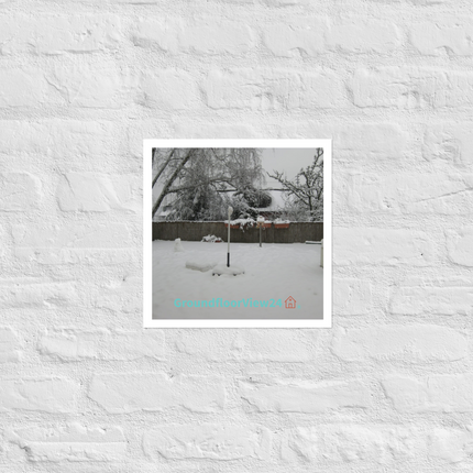 Winter Wonderland Photo paper poster with groundfloorview24 with House Logo