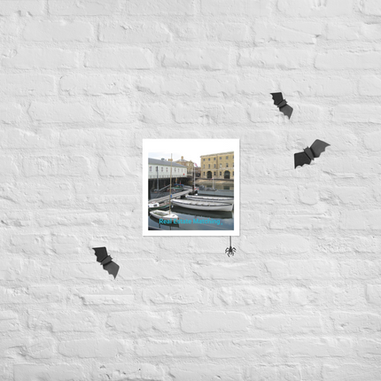 Boat on Water Photo paper poster with realestatematching without key Logo