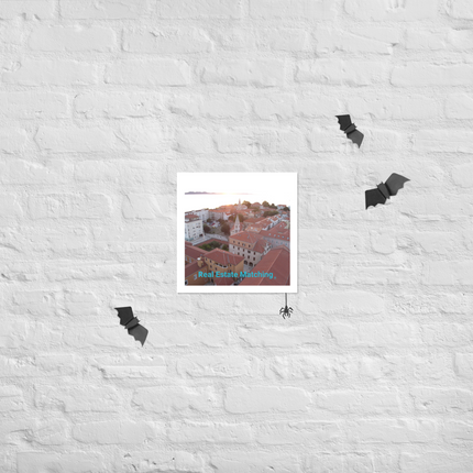 Roof Sunset View Photo paper poster with realestatematching without key Logo