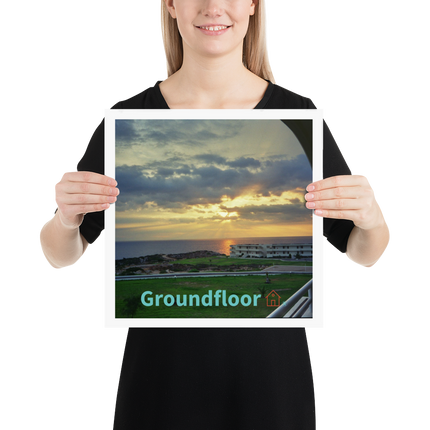 Natural View Photo paper poster with Groundfloor with House Logo