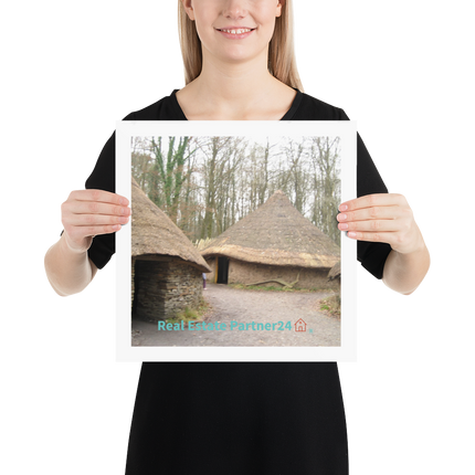 Village Charm Photo paper poster with realestatepartner24 with house Logo