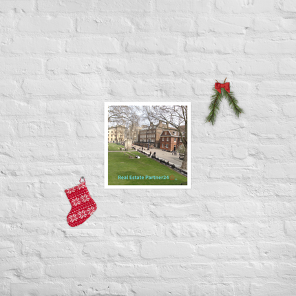 Beautiful Park Photo paper poster with realestatepartner24 with house Logo