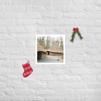 Village Charm Photo paper poster with realestatematching with key Logo