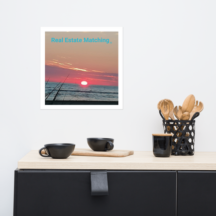 Beutiful Photo paper poster with Real Estate Matching Logo