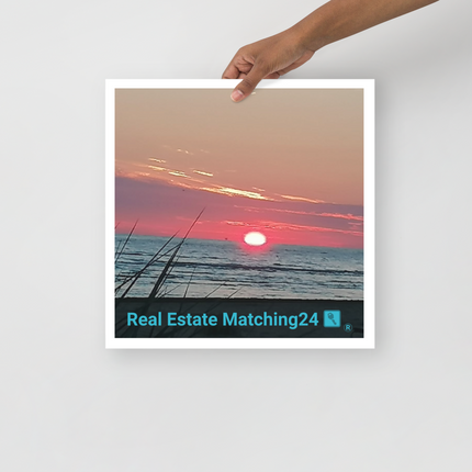 Beutiful Photo paper poster with Real Estate Matching24 Logo
