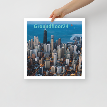 Beutiful Sinari Photo paper poster with Groundfloor24 Logo