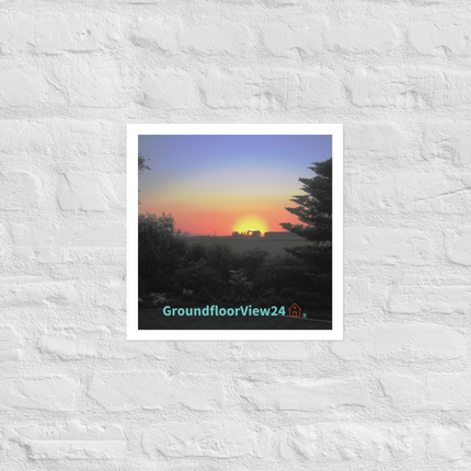 Beautiful Sunset Sinari Photo paper poster with groundfloorview24 with House Logo