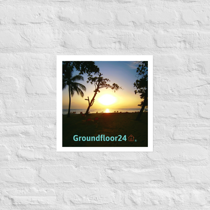 Beautiful Sea View Photo paper poster with Groundfloor24 without House Logo