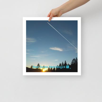 Attractive Sinari Photo paper poster with realestatematching24 with key Logo