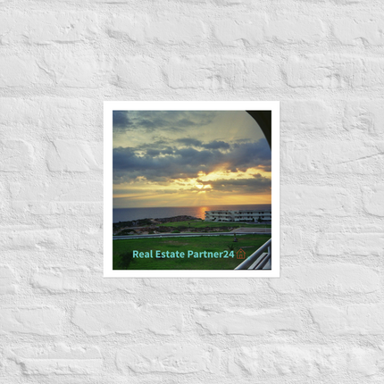 Natural View Photo paper poster with realestatepartner24 with house Logo