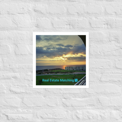 Natural View Photo paper poster with realestatematching with key Logo