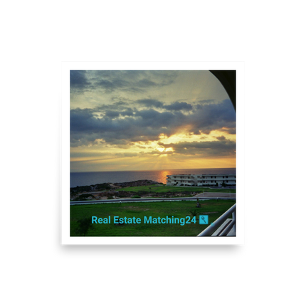 Natural View Photo paper poster with realestatematching24 with key Logo