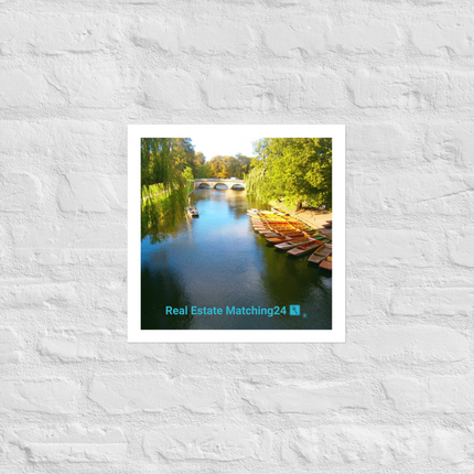 Beautiful Nature Photo paper poster with realestatematching24 with key Logo