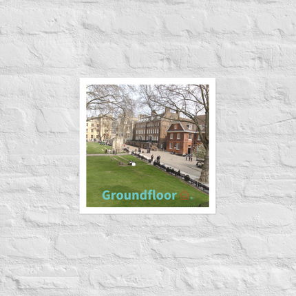 Beautiful Park Photo paper poster with Groundfloor with House Logo