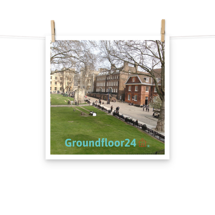 Beautiful Park Photo paper poster with Groundfloor24 with House Logo